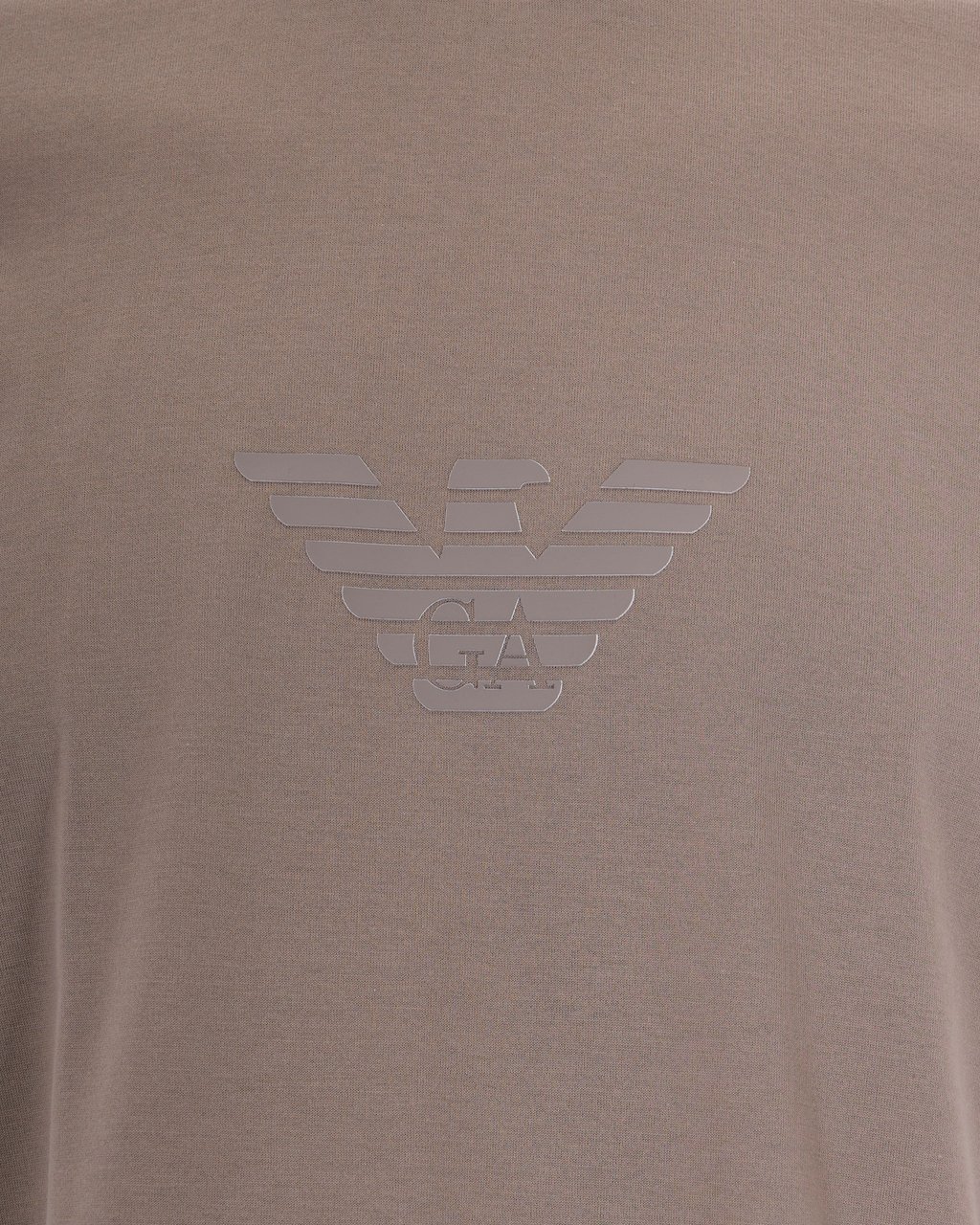 Emporio Armani T-Shirts And Polos U8049 - Eagle 12Cm Hd Print Di Taupe