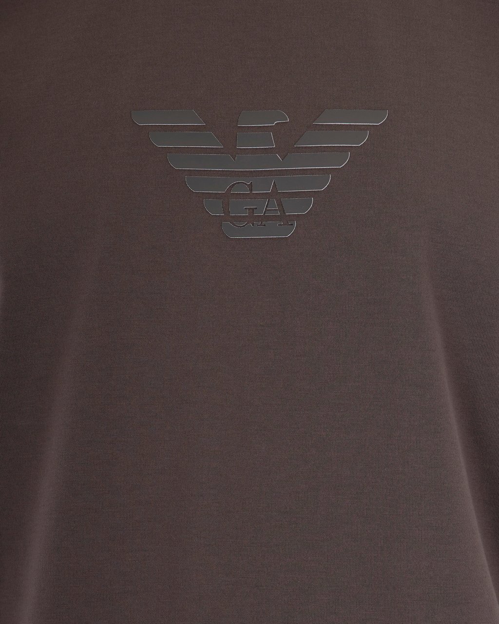 Emporio Armani T-Shirts And Polos U8143 - Eagle 12Cm Hd Print Di Taupe