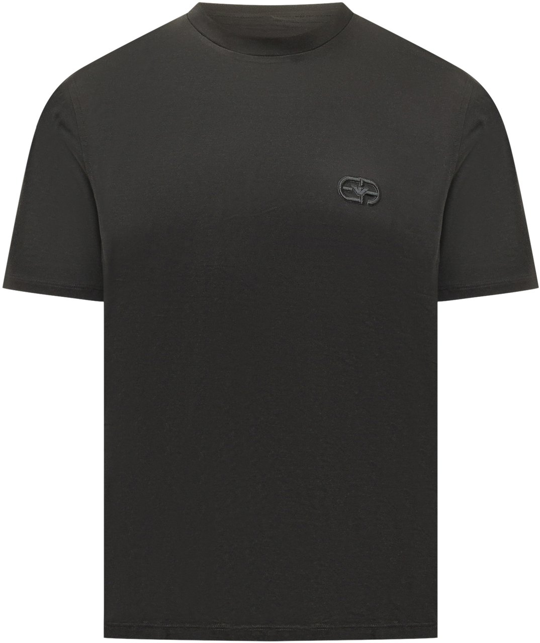 Emporio Armani T-shirt con Logo Ricamato Zwart