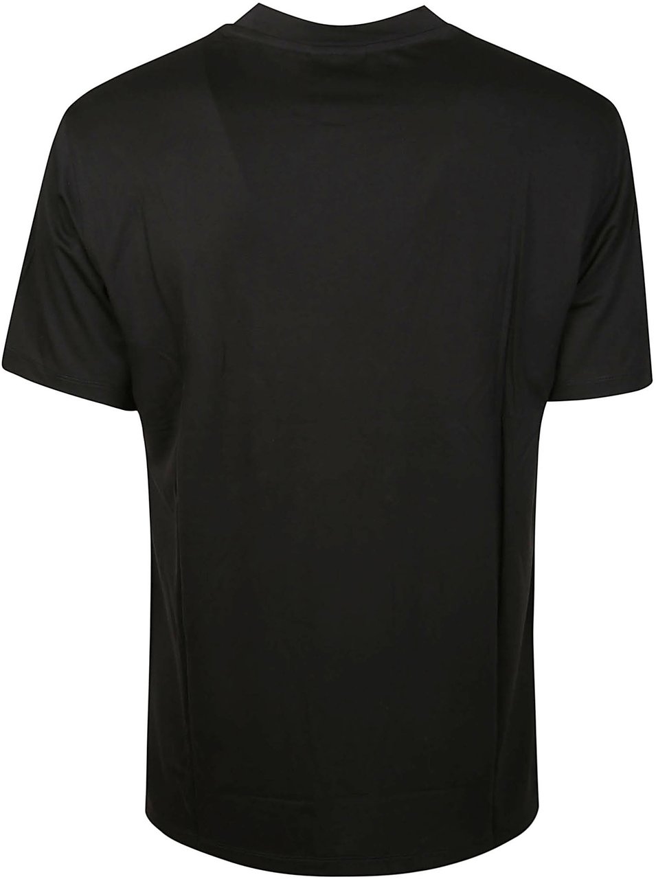 Emporio Armani Logo Embroidered T-shirt Black Zwart
