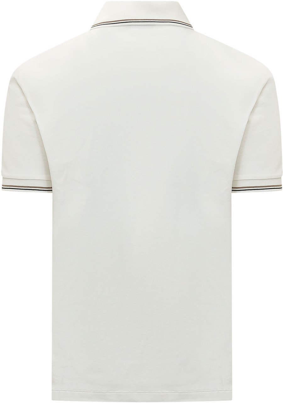 Emporio Armani Polo con Colletto e Dettagli a Righe Wit