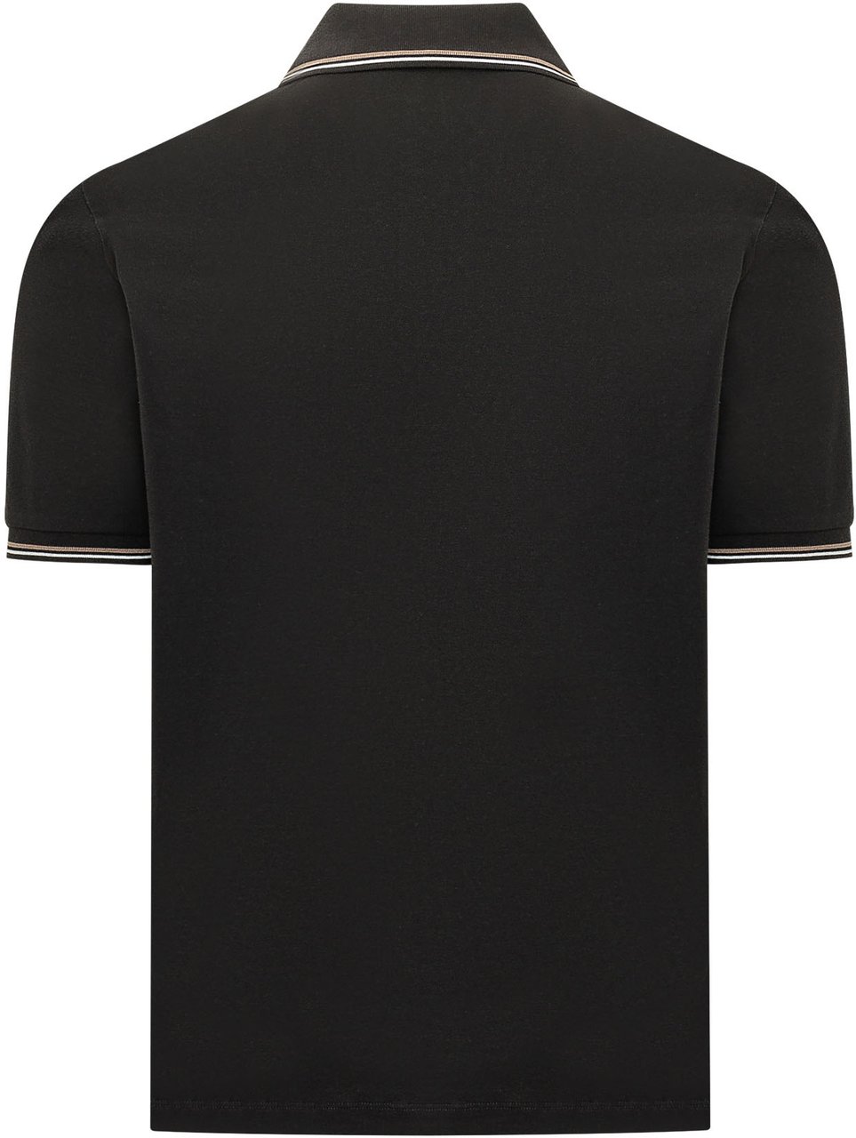 Emporio Armani Polo con Colletto a Righe e Maniche Corte Zwart