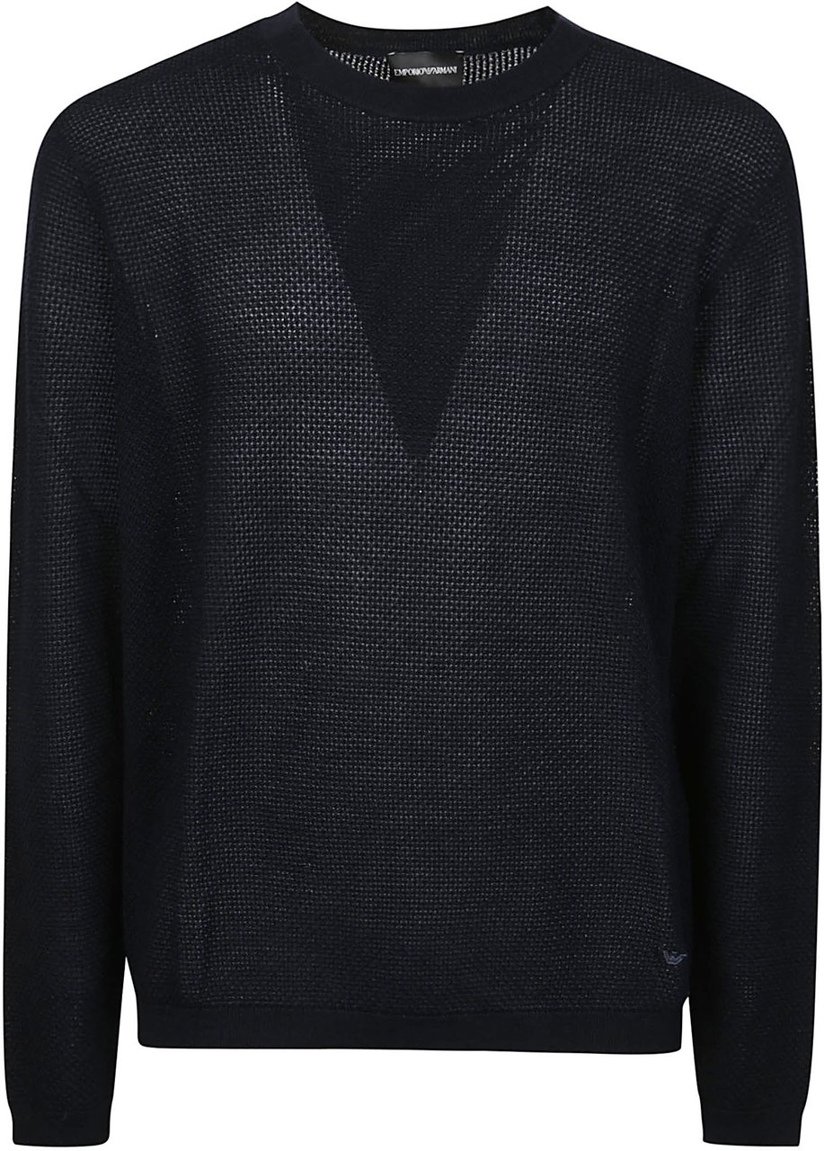 Emporio Armani Sweater Blue Blauw