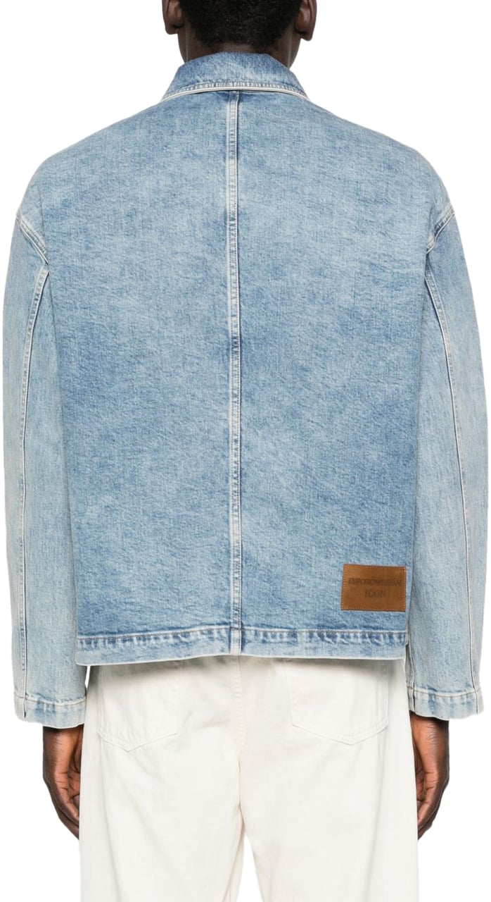 Emporio Armani Coats Clear Blue Blauw