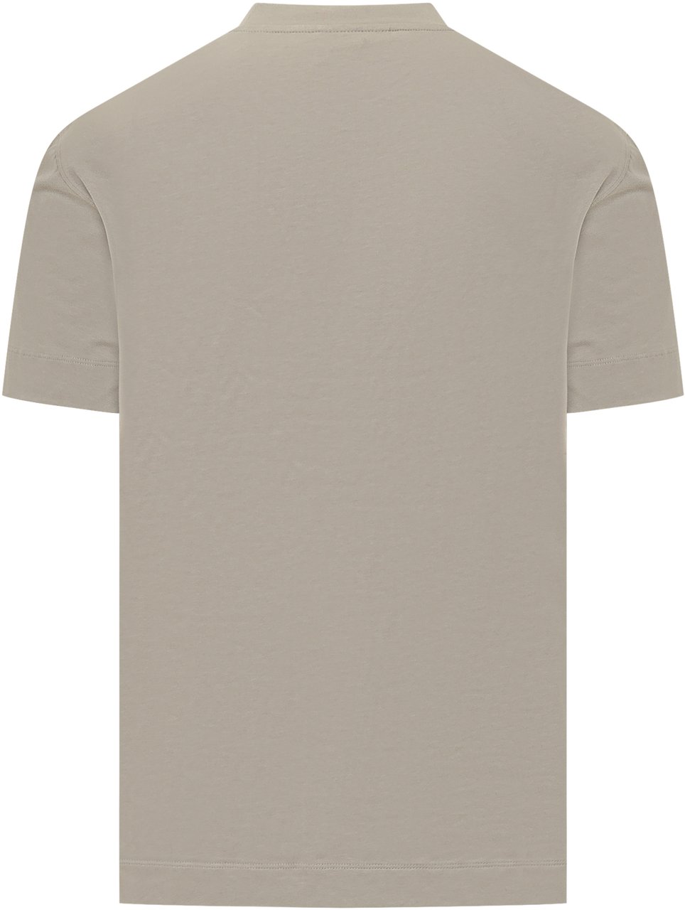Emporio Armani T-shirt con Maxi Logo in Rilievo Taupe