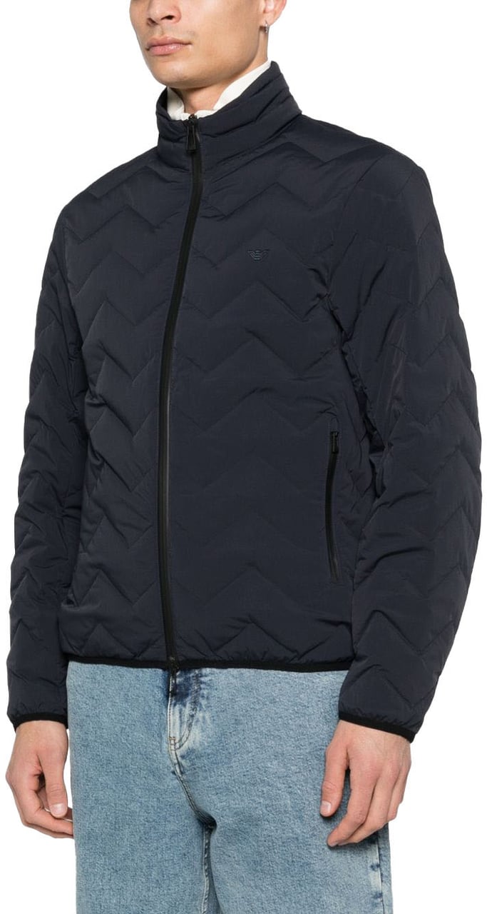 Emporio Armani Coats Blue Blauw