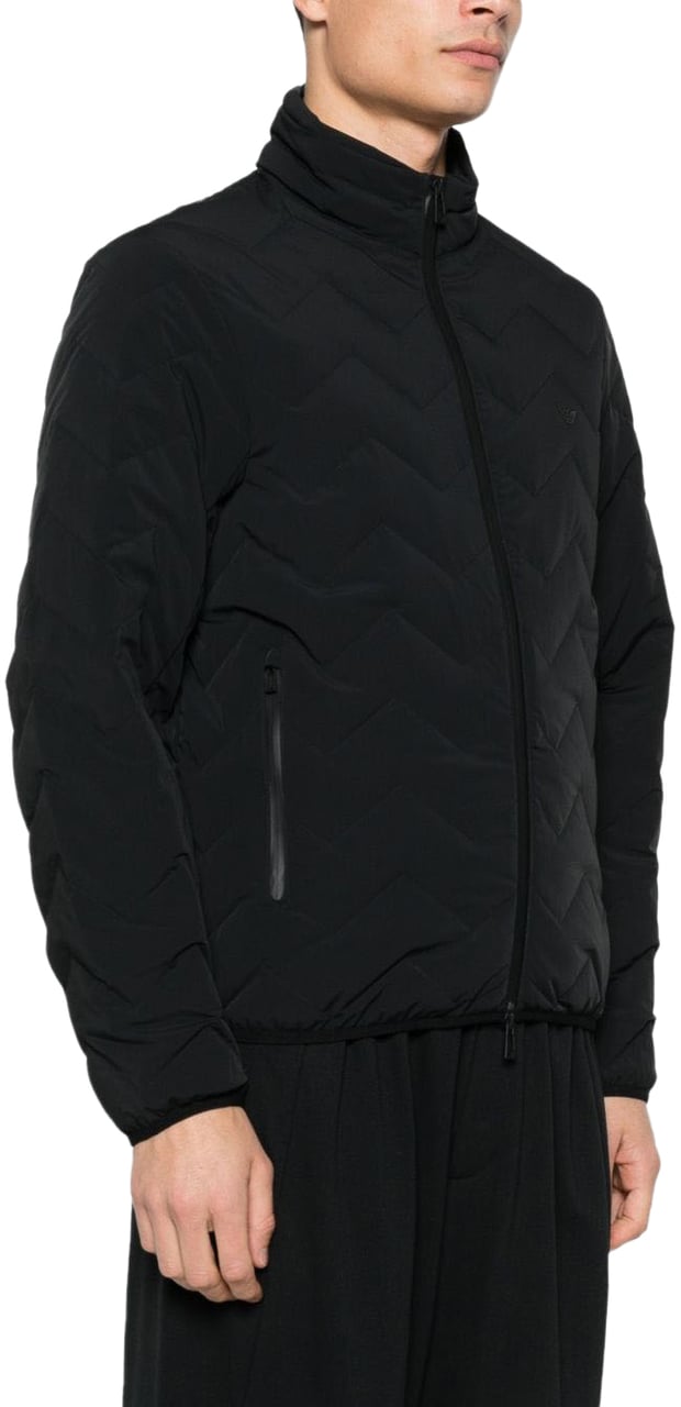 Emporio Armani Coats Black Zwart