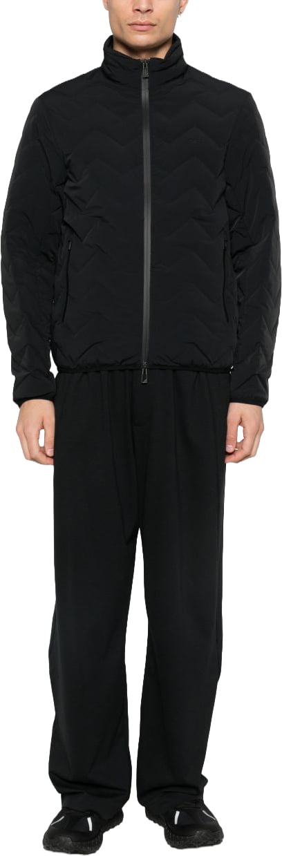 Emporio Armani Coats Black Zwart