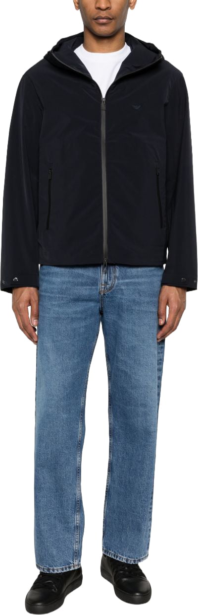 Emporio Armani Coats Blu Blauw