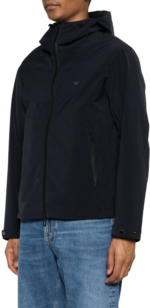 Emporio Armani Coats Blue Blauw
