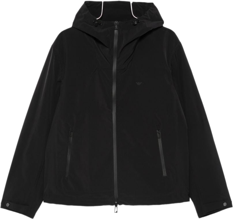 Emporio Armani Coats Black Zwart