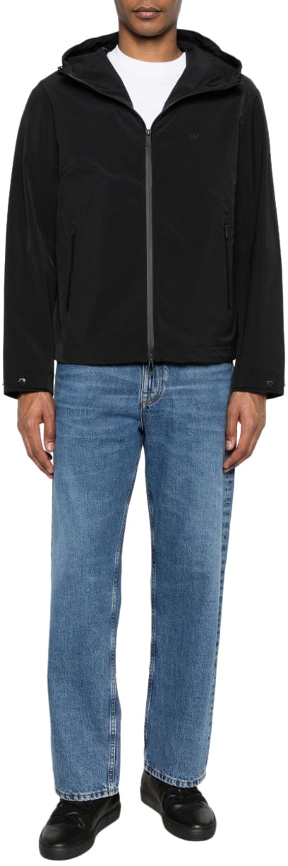 Emporio Armani Coats Black Zwart