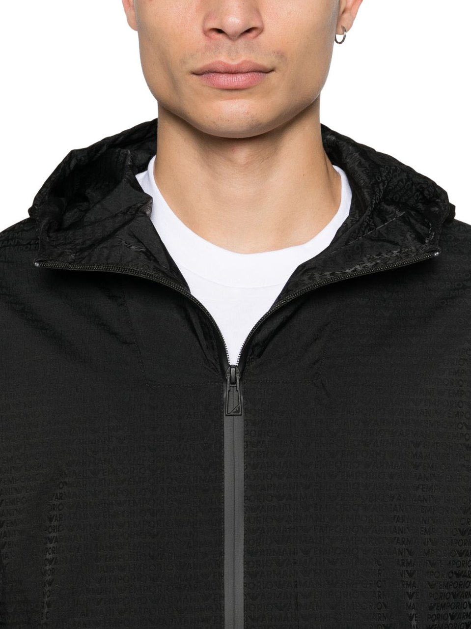 Emporio Armani Coats Black Zwart
