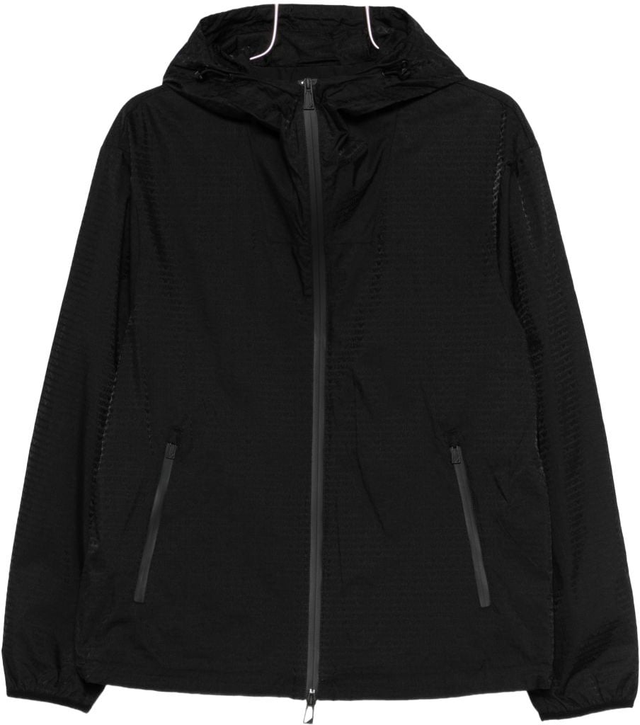Emporio Armani Coats Black Zwart