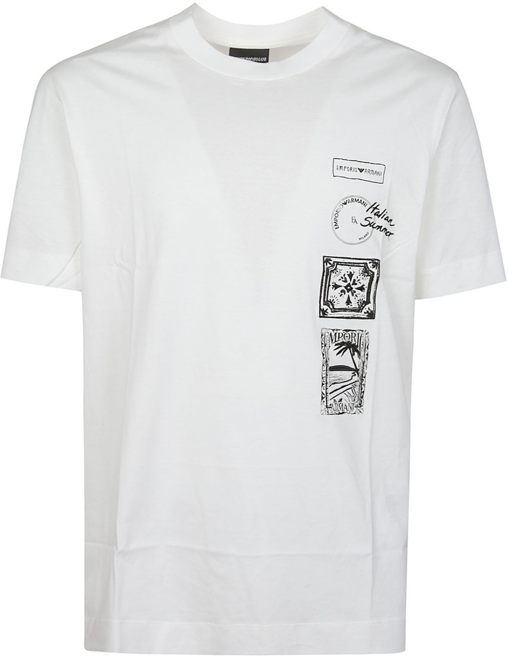 Emporio Armani Graphic Print T-shirt White Wit