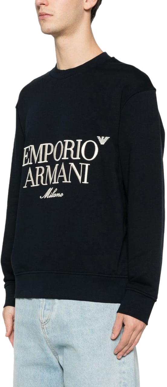 Emporio Armani Sweaters Blue Blauw