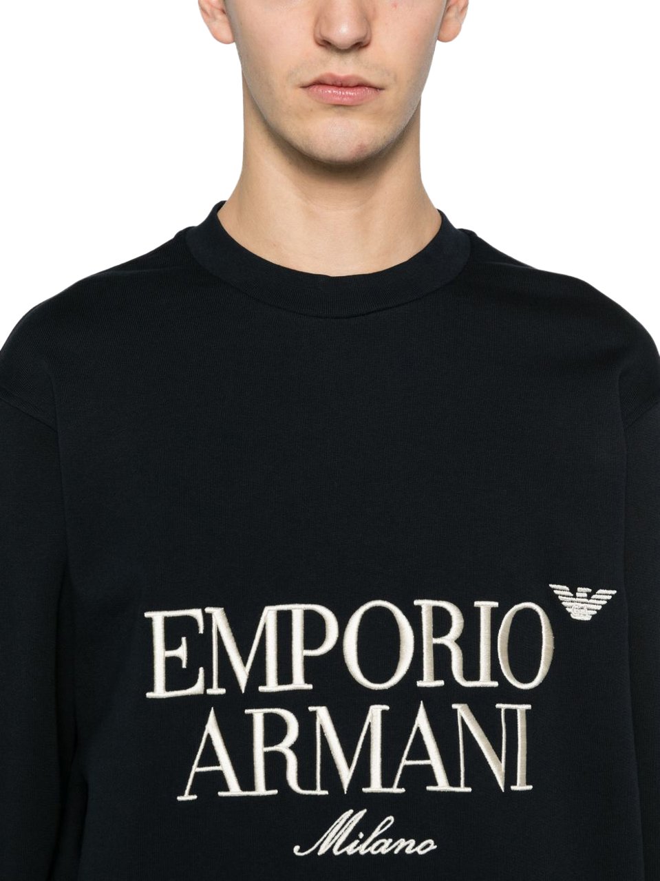 Emporio Armani Sweaters Blue Blauw
