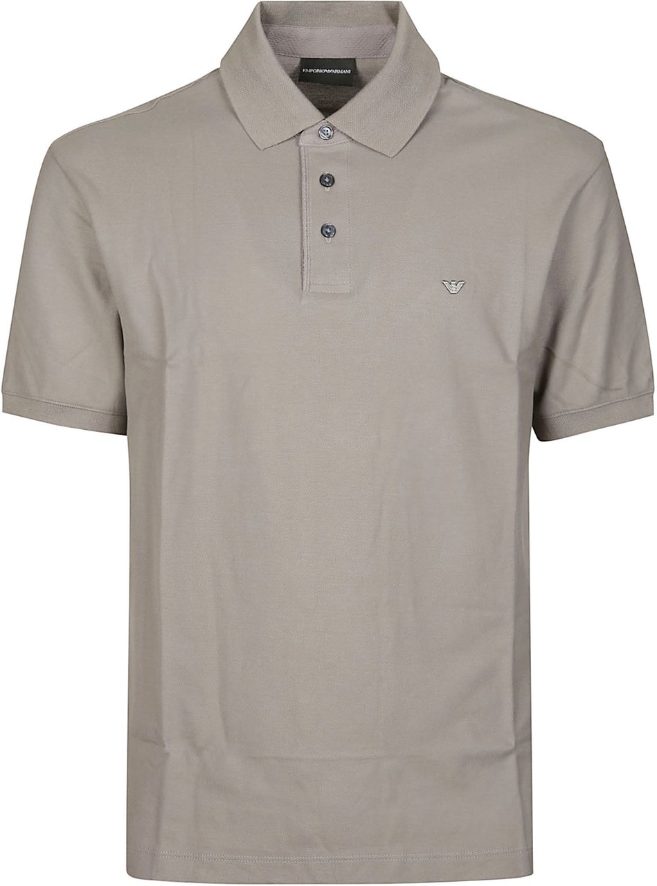 Emporio Armani Short Sleeve Polo Shirt Grey Grijs