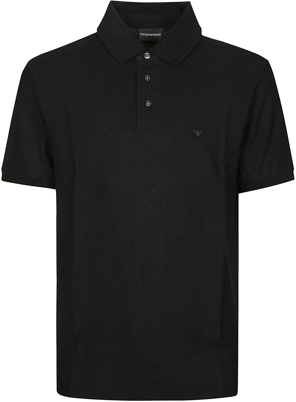 Emporio Armani Short Sleeve Polo Shirt Black Zwart