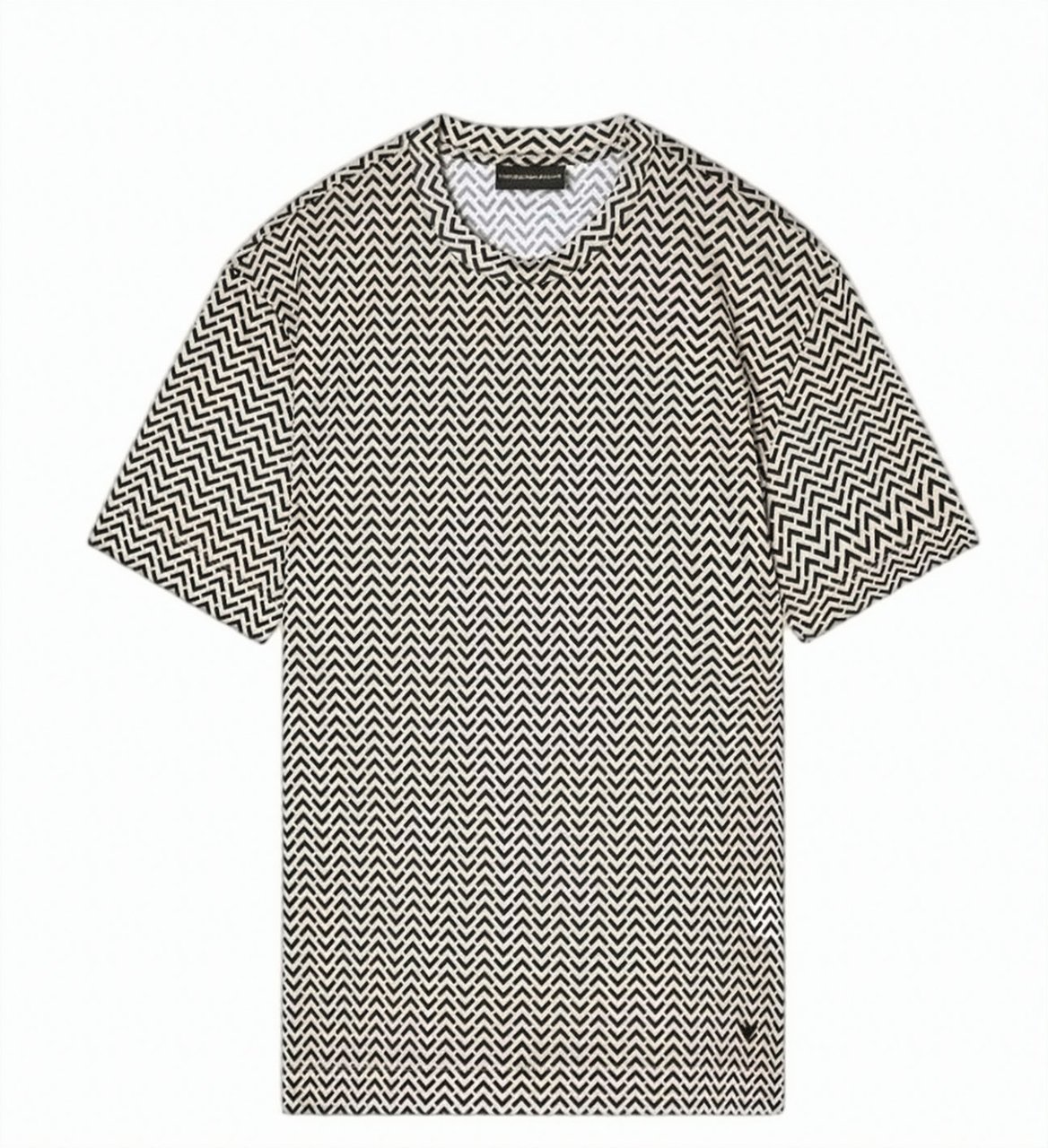 Emporio Armani Lyocell Blend Jersey Print T Shirt Grijs