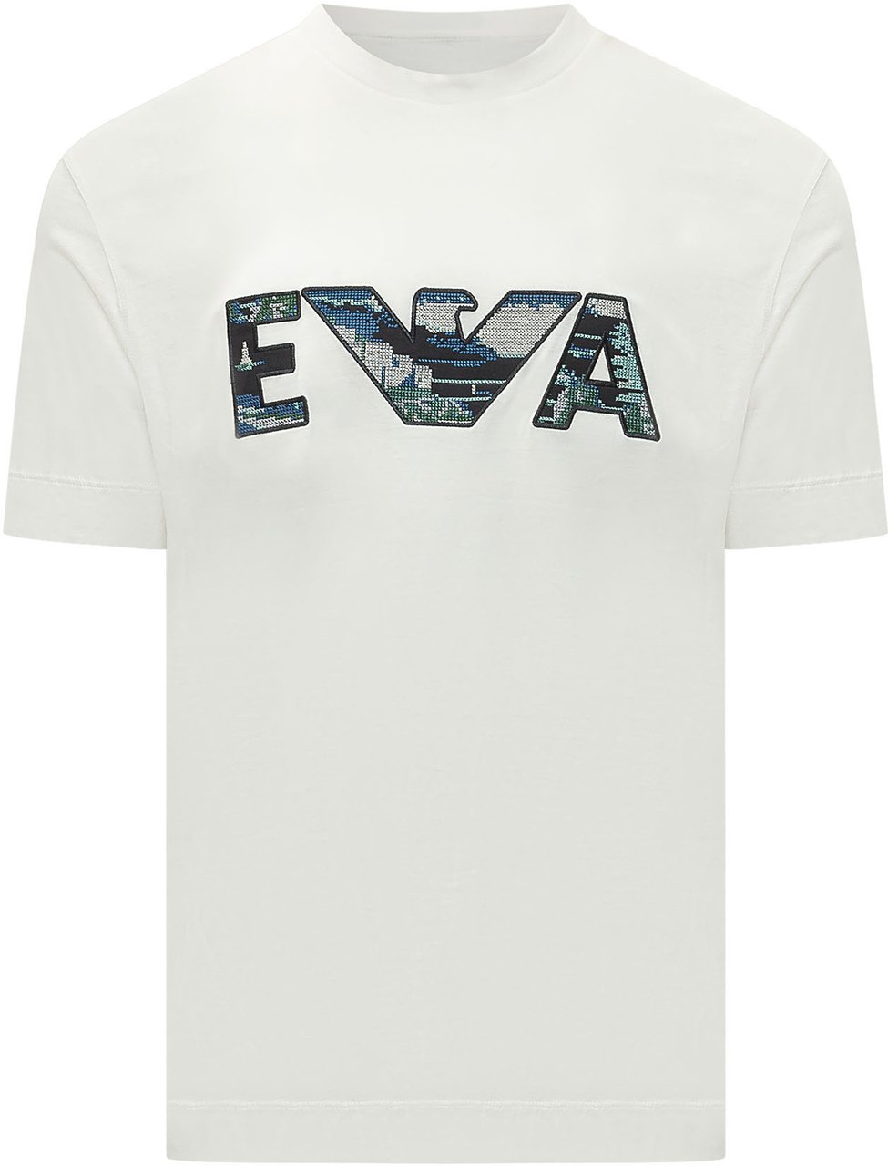 Emporio Armani T-shirt con Logo Frontale Wit