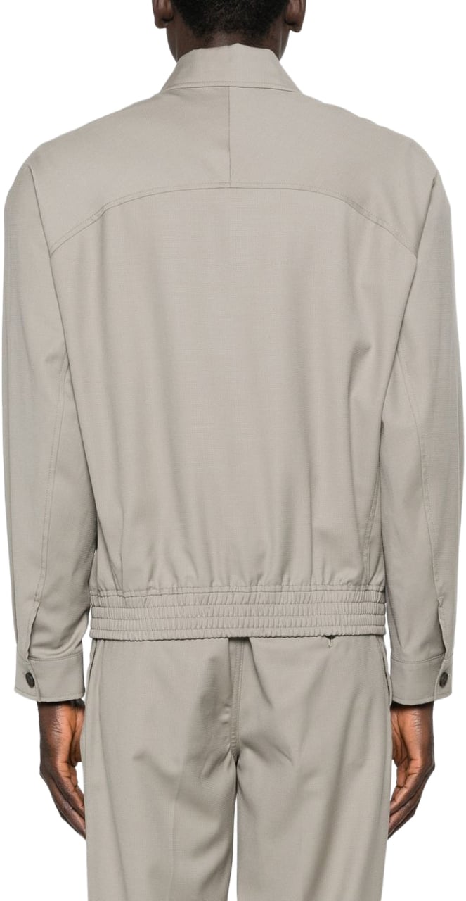 Emporio Armani Coats Grey Lichtgrijs
