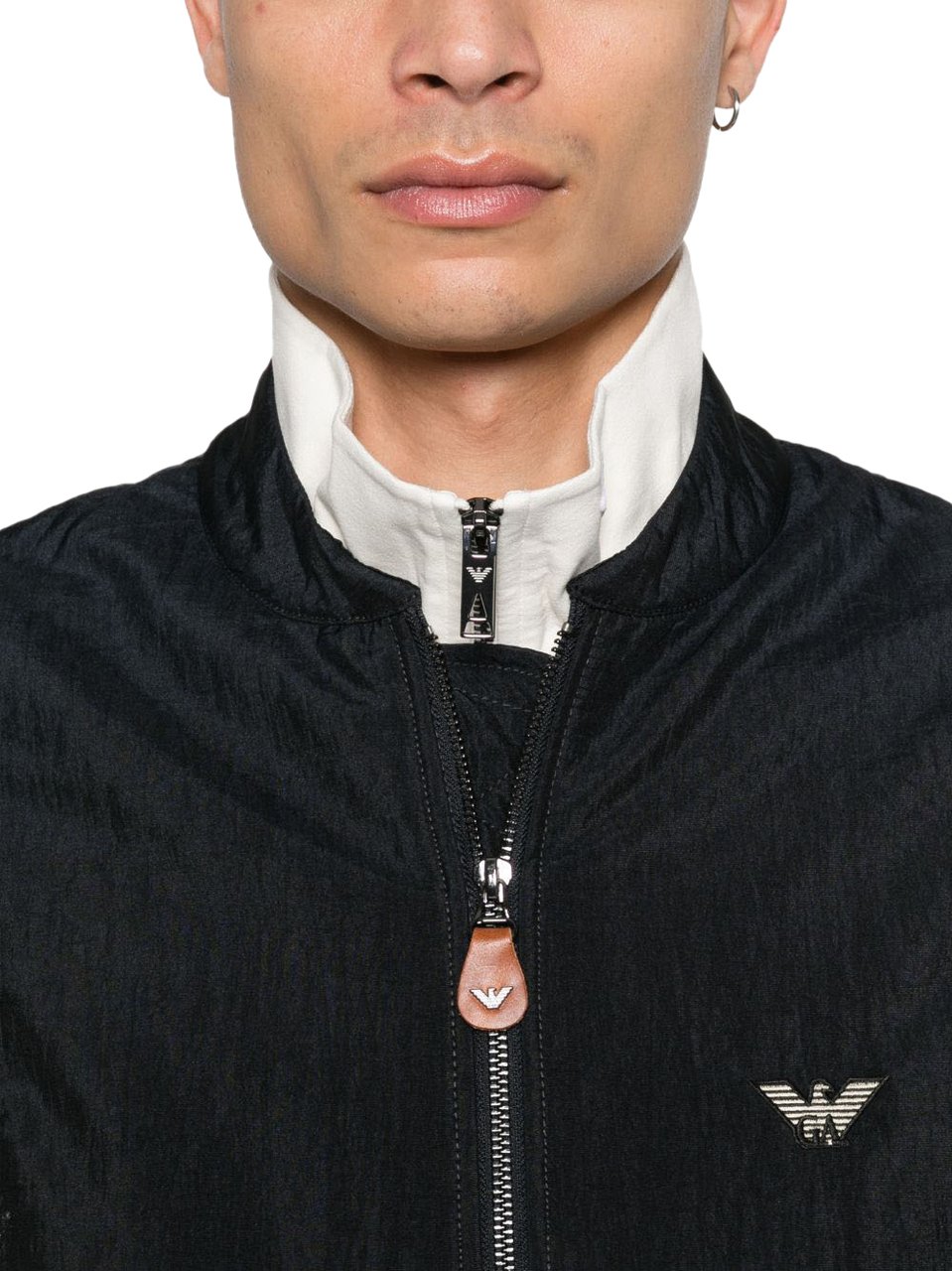 Emporio Armani Coats Blue Blauw