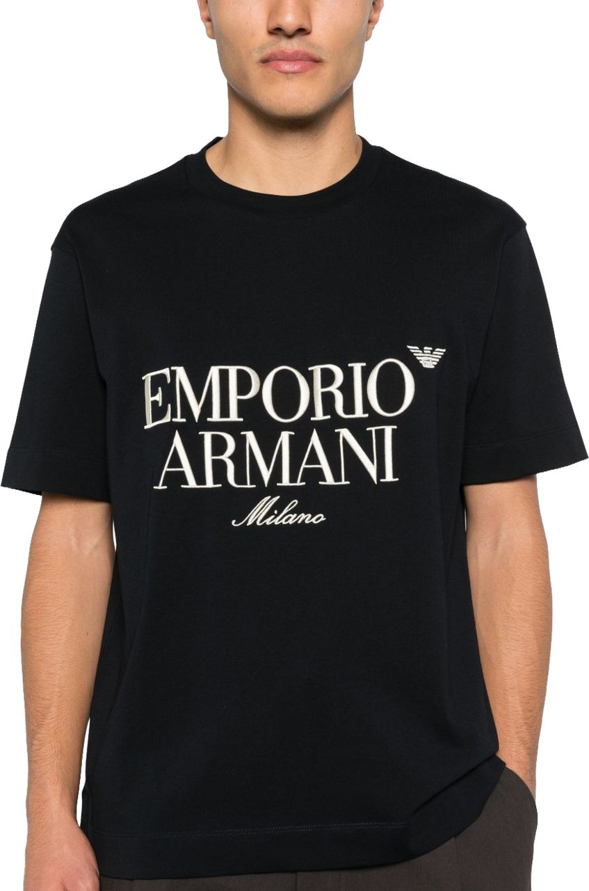 Emporio Armani T-Shirts And Polos Navy Zwart