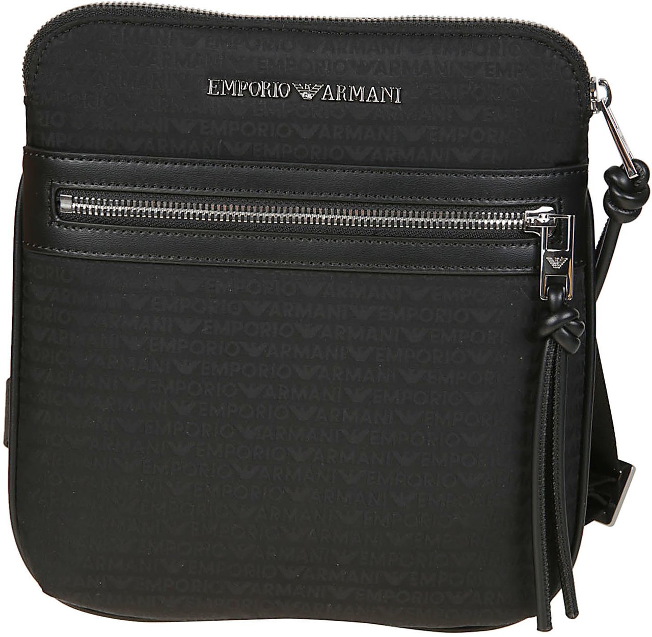 Emporio Armani Logo Lettering Crossbody Bag Black Zwart
