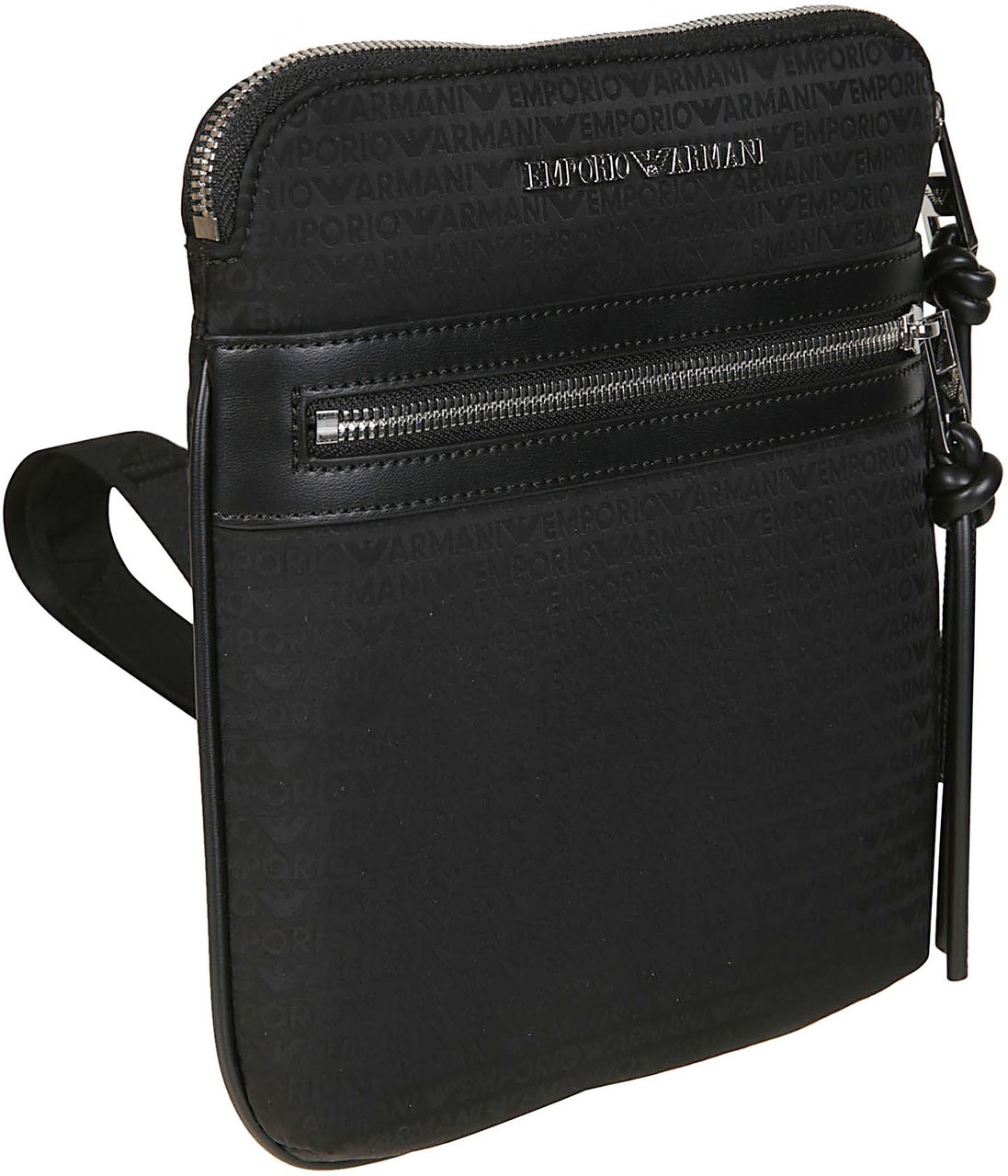 Emporio Armani Logo Lettering Crossbody Bag Black Zwart