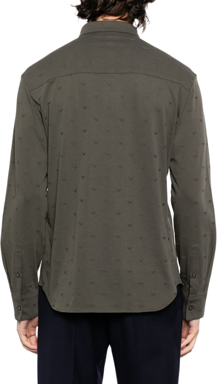 Emporio Armani Shirts Grigio Donkergroen