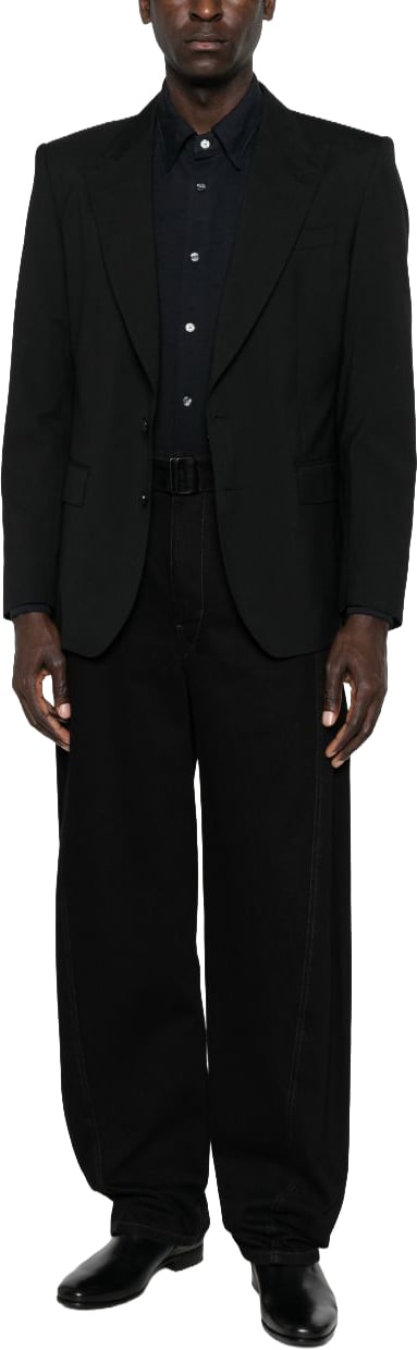 Emporio Armani Shirts Navy Zwart