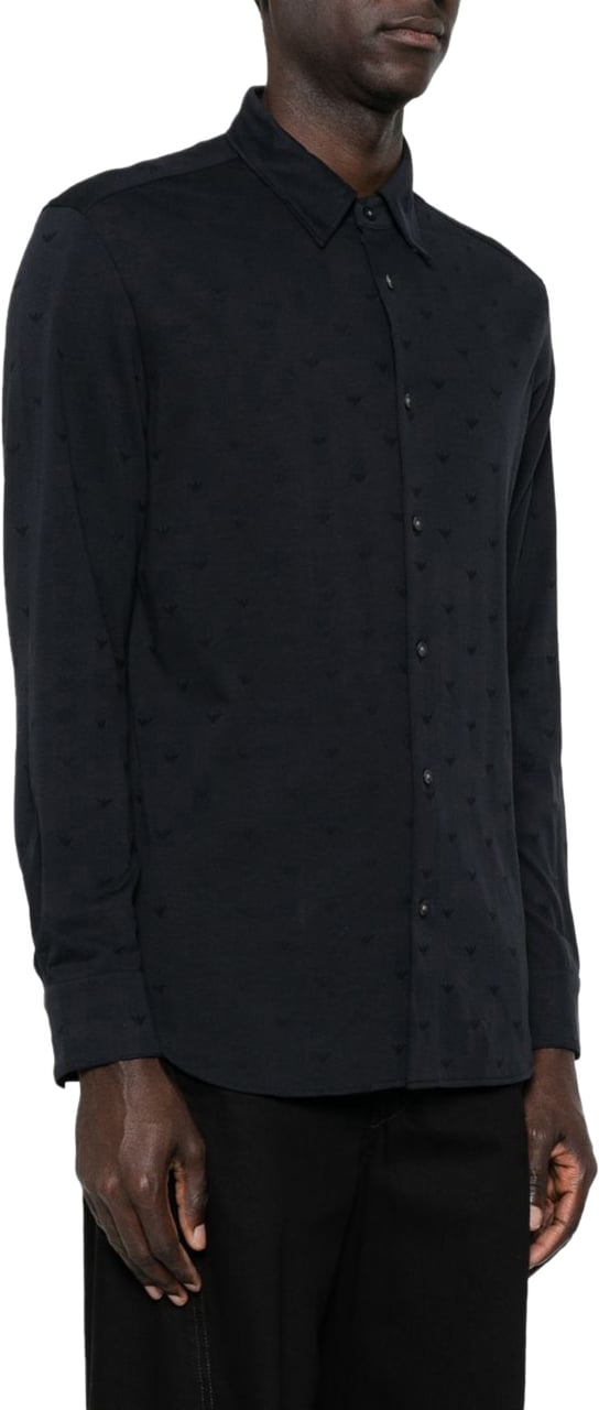 Emporio Armani Shirts Blue Blauw