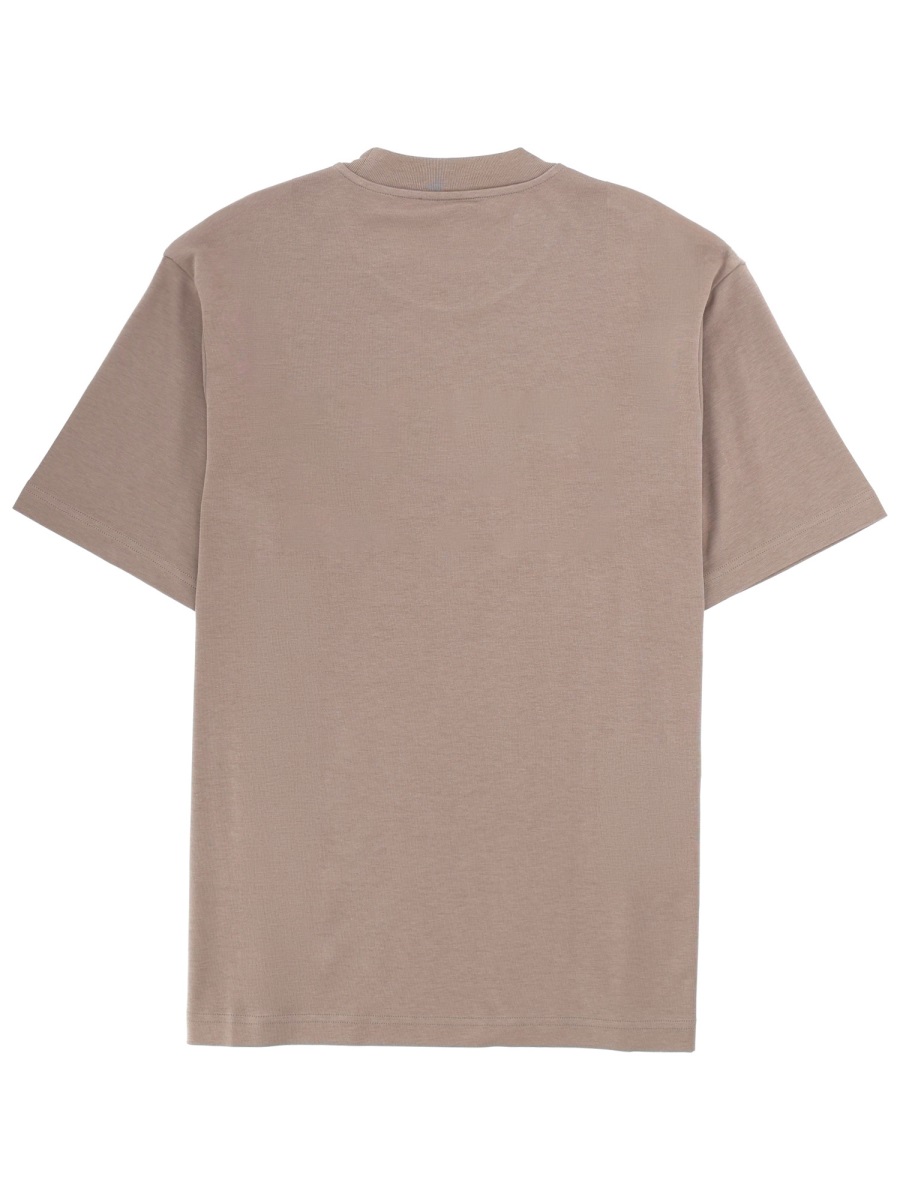 Emporio Armani Muted Beige Embroidered T-Shirt Roze