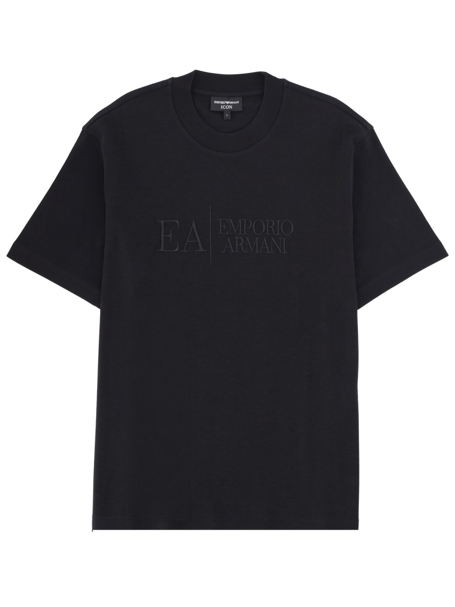 Emporio Armani Left Chest Embroidered T-Shirt Zwart