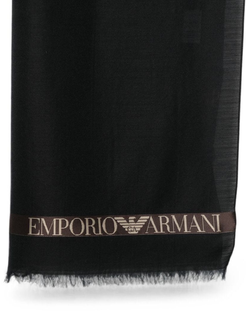 Emporio Armani Scarfs Black Zwart