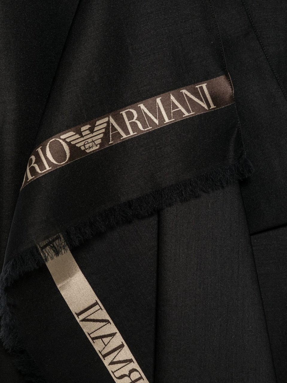 Emporio Armani Scarfs Black Zwart