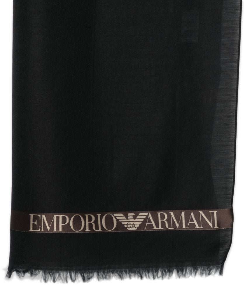 Emporio Armani Scarfs Black Zwart