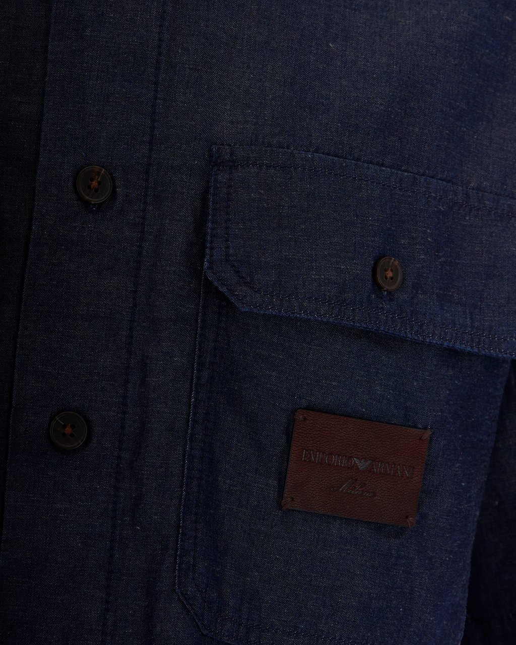 Emporio Armani Shirts Blue Denim Navy