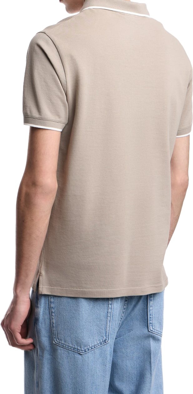 Emporio Armani V-neck Piqué Vintage Khaki Beige