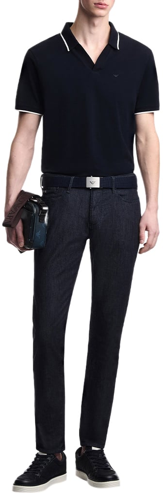 Emporio Armani Polos Blue Blauw