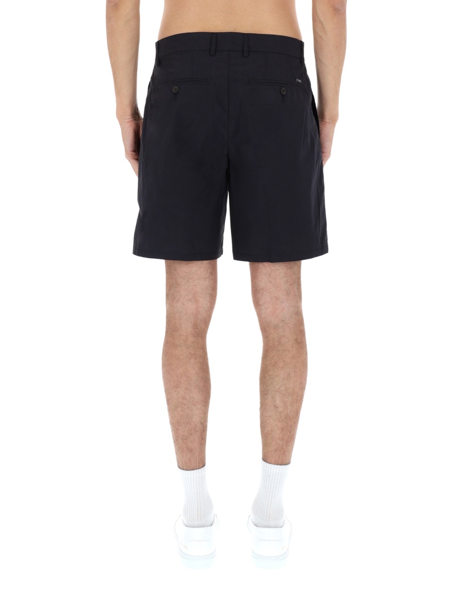Emporio Armani Luxurious Flat Front Shorts Zwart