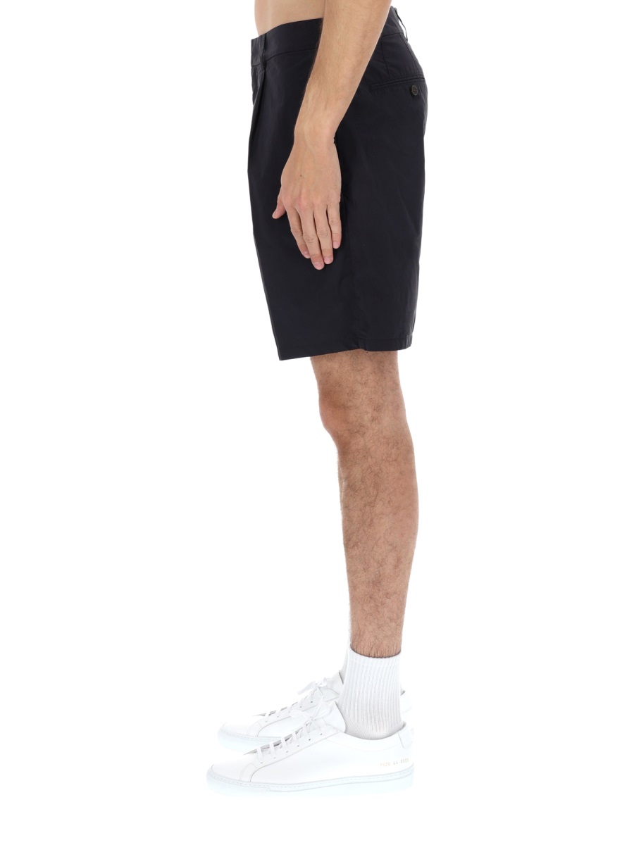 Emporio Armani Luxurious Flat Front Shorts Zwart