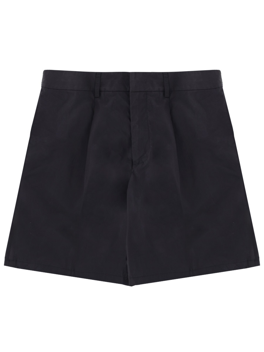 Emporio Armani Luxurious Flat Front Shorts Zwart