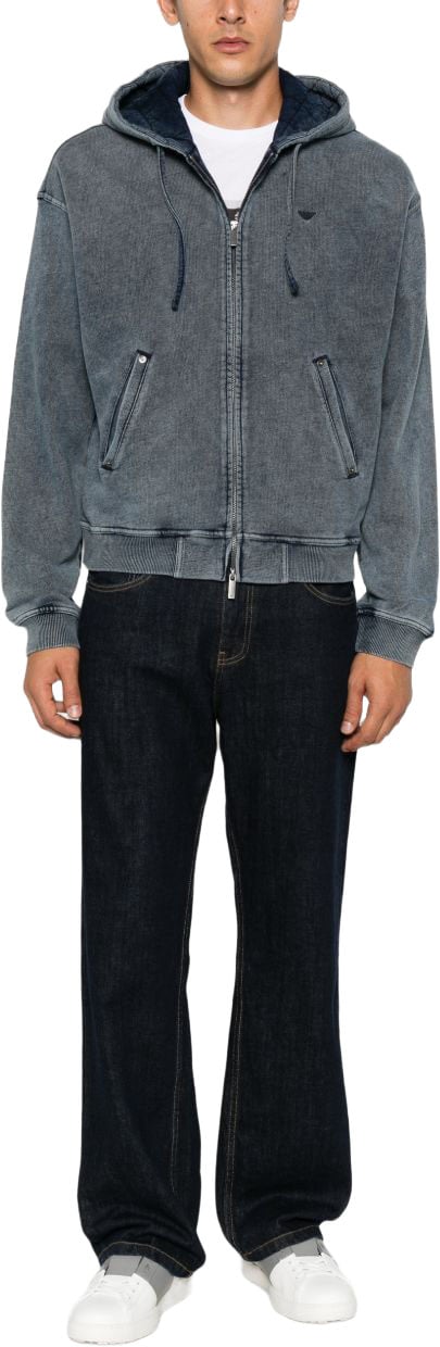 Emporio Armani Sweaters Navy Blauw