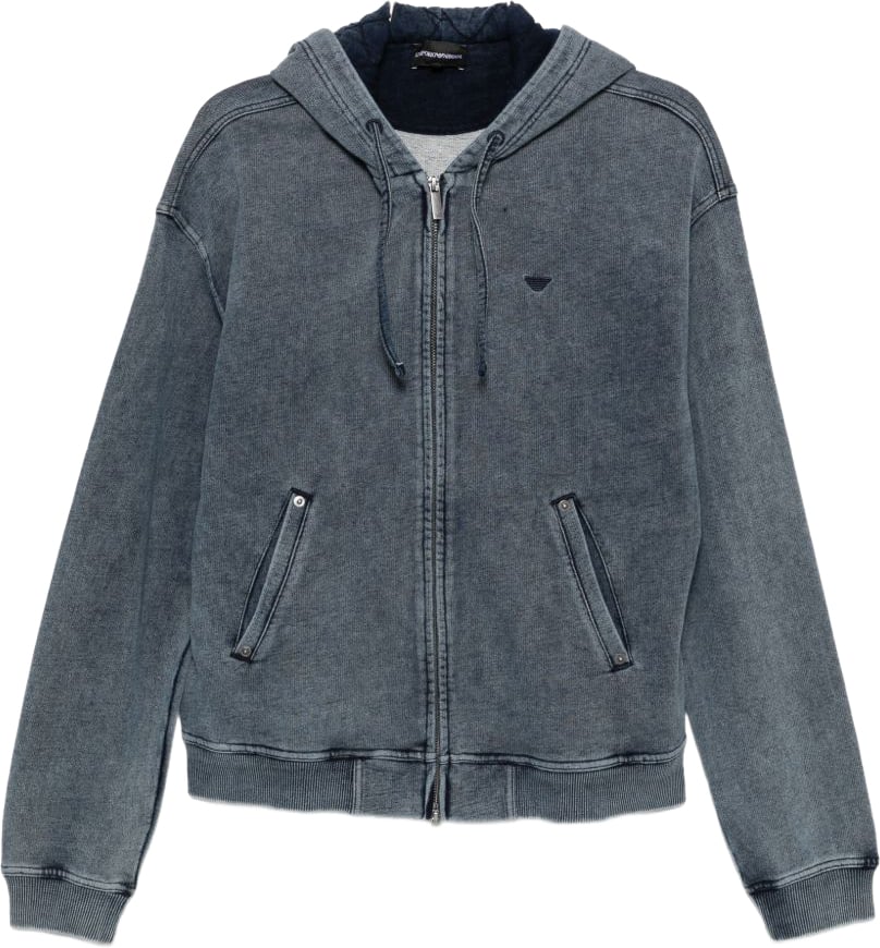 Emporio Armani Sweaters Navy Blauw