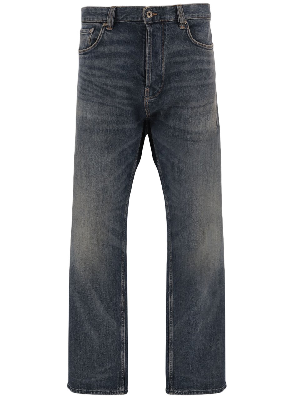 Emporio Armani Straight-Leg Denim Jeans With Classic Five-Pocket Design Grijs