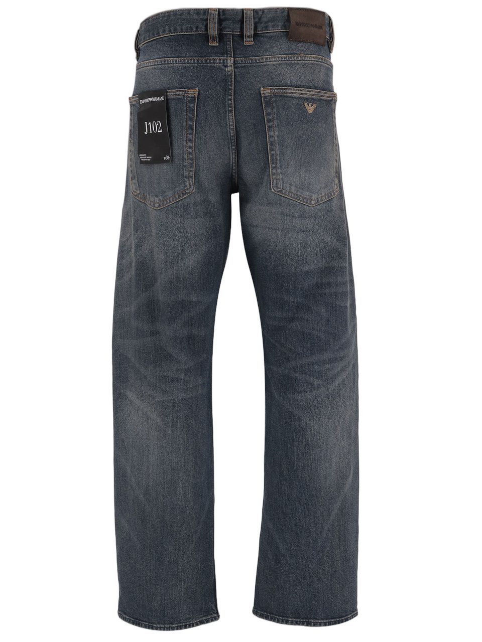 Emporio Armani Straight-Leg Denim Jeans With Classic Five-Pocket Design Grijs