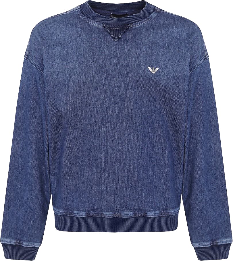 Emporio Armani Sweaters Navy Blauw