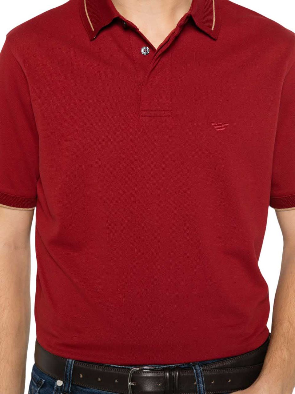 Emporio Armani T-Shirts And Polos Bordeaux Maroon